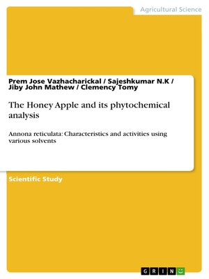 cover image of The Honey Apple and its phytochemical analysis